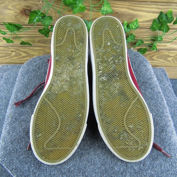 Nike Blazer Mid Team Men Sneaker Shoes Red Leather Lace Up Size 11 Medium - Picture 8 of 10